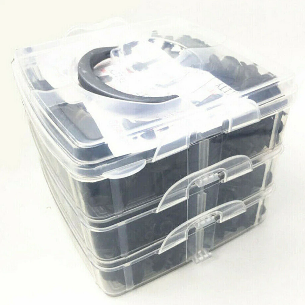 

High Quality Plastic Material 630Pcs Boxed Plastic 16 Kinds 3 Layer Car SUV Bumper Fasteners Clips Universal