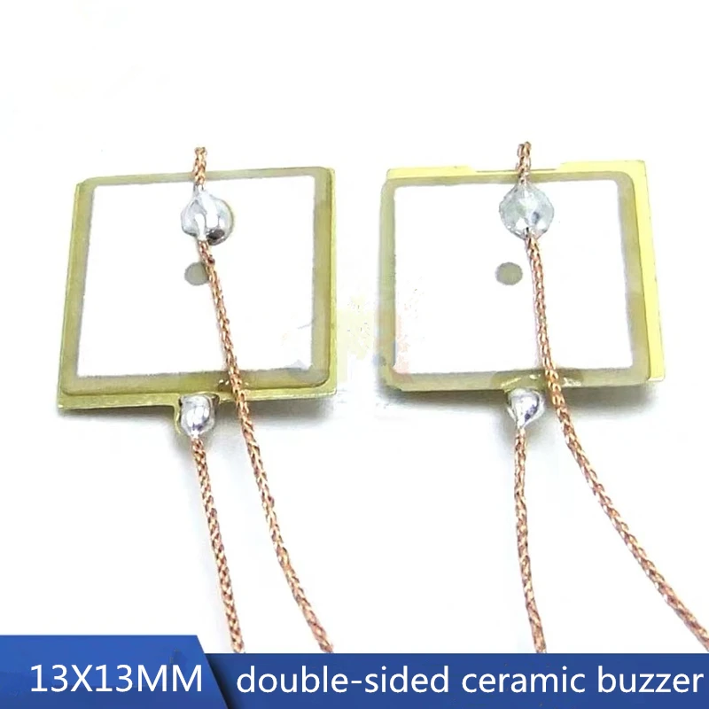 13X13MMTL piezoelectric ceramic double-sided buzzer Piezo Ceramic ultrasonic Welding enameled wire buzzers