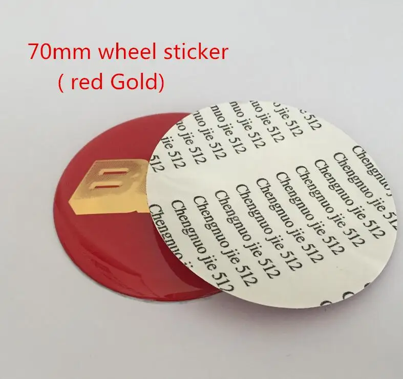 70mm red gold 4 шт. 56 мм 60 мм 65 мм 70 мм центральный колпак на колесо автомобиля значок пылезащитные Чехлы эмблема наклейка автомобиль аксессуары для укладки - Название цвета: 70mm red gold