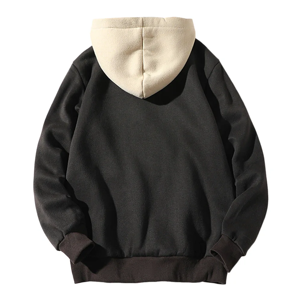 ZAFUL мужская толстовка с капюшоном цвет-блокировка надписями карманами свитшоты