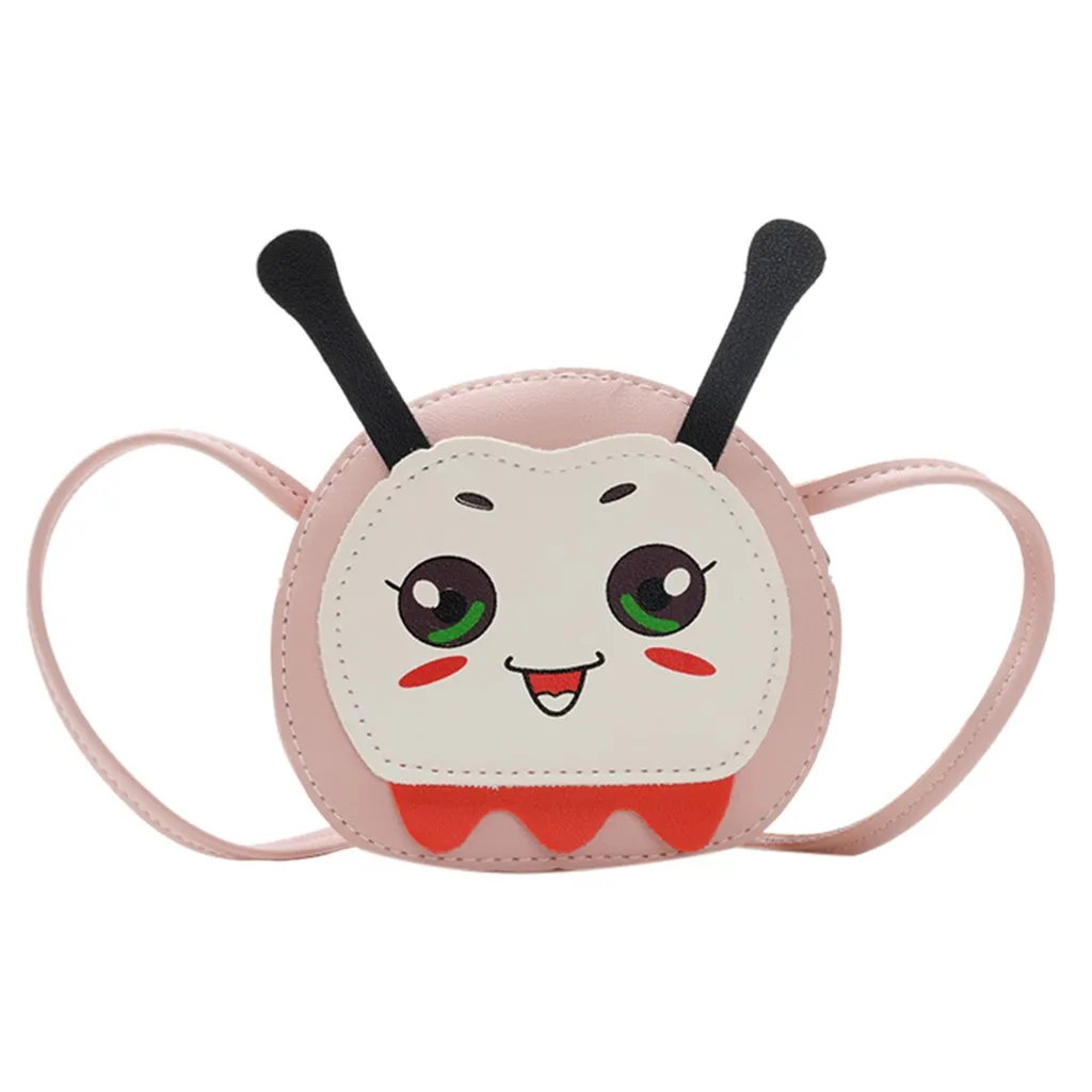 

Cute Children's Solid Color Zipper Leather Shoulder Bag Messenger Bag Small Purse Bag Cute Wallet Children's Animal Messeng