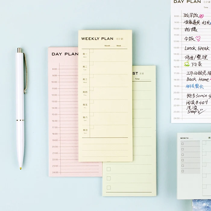 

1pc 30 Sheets Simple To Do List Check List Sticky Notes Memo Padt Study Office Schedule Plan Sticky Notes N Times Memo Pads