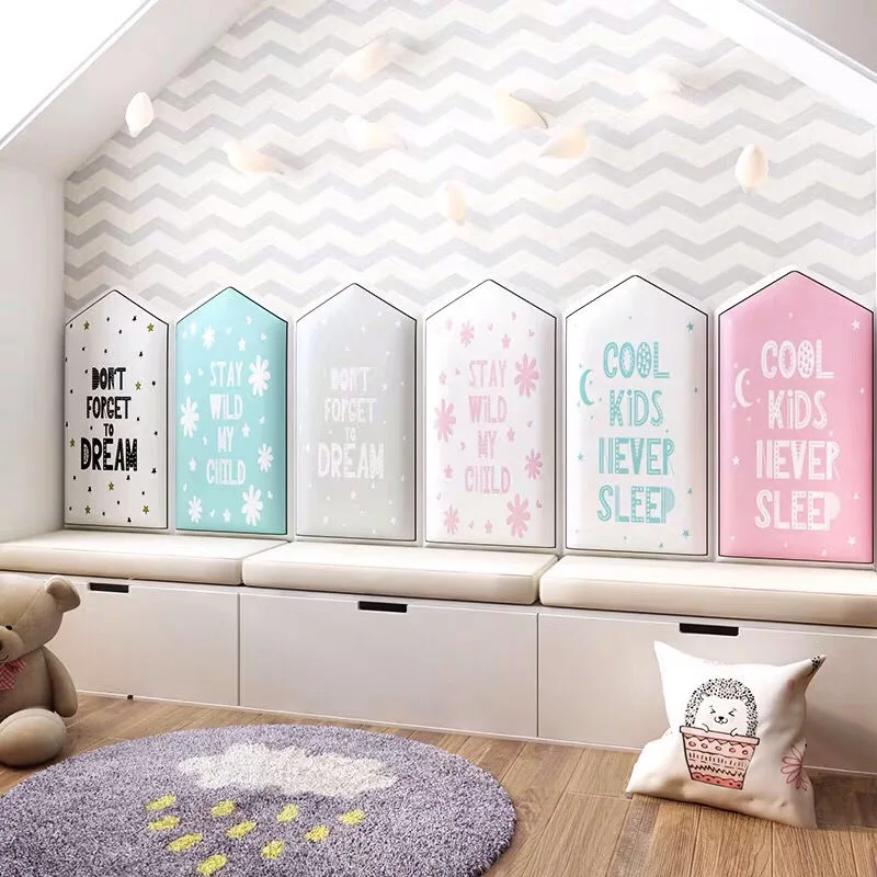 25x50см наклейки для стен изголовья кровати для детей, мягкие сумки для защиты от столкновений, декор татами для детской спальни, самоклеящиеся 3D наклейки.