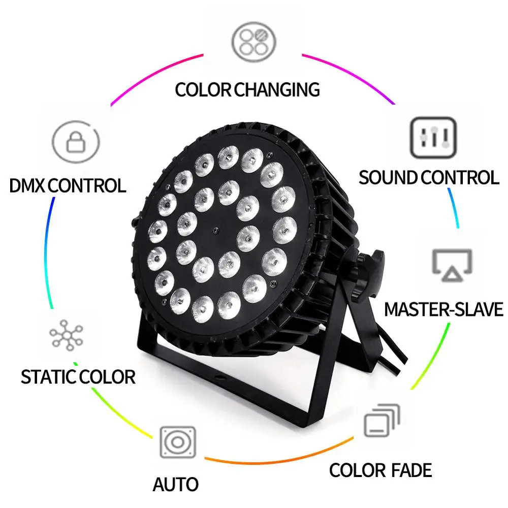 Алюминий сплав 18x18 Вт RGBWA УФ 4in1 5in1 6in1 светодиодный Par DMX512 для дискотеки музыкальной