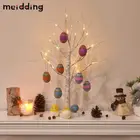 Украшение для вечевечерние в стиле Счастливой Пасхи, 60 см, светодиодсветодиодный искусственные ветки, светильник, пасхальные яйца, подвесные украшения для дома, украшения для стола в стиле Пасхи