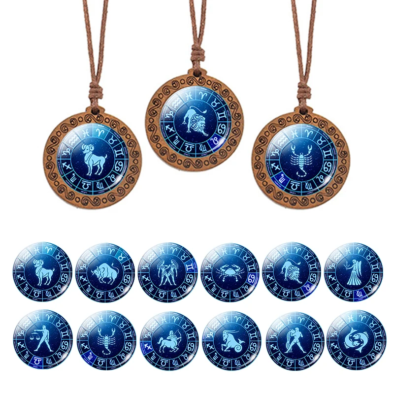 12 знаков зодиака веревочная цепочка ожерелье весы Скорпион Стрелец Козерог