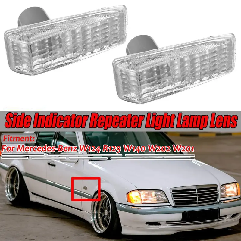 

For Benz W124 R129 W140 W202 W201 Leaf Board Scene Steering Signal Light White Yellow Indicator Light Turn Signal Light