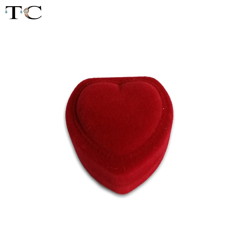 Оптовая продажа обручальное красное бархатное кольцо коробка для хранения