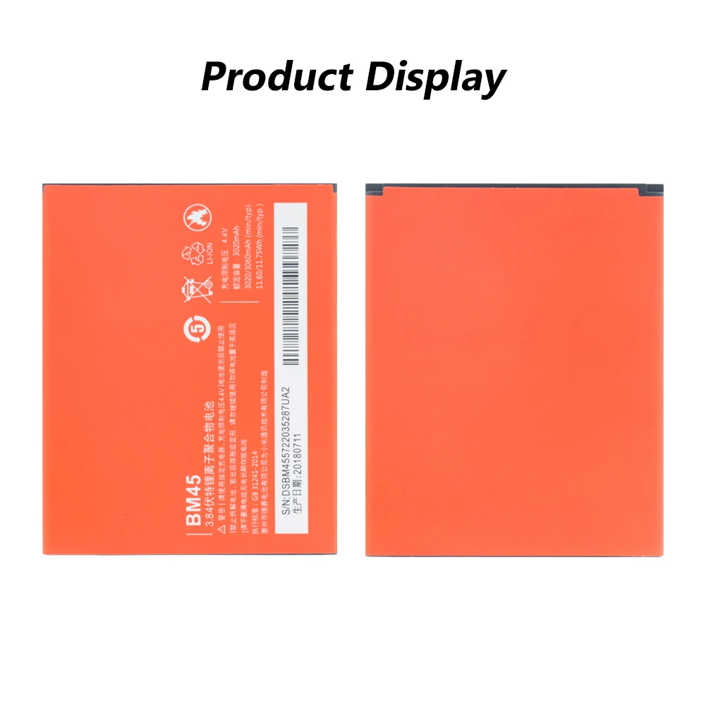 2020 Новый 3 84 V 3060mAh BM45 аккумуляторная батарея для телефона BM 45 Xiaomi Redmi Note 2 Hongmi