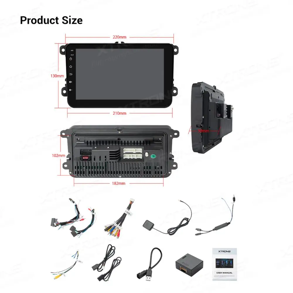 XTRONS 8 ''Android 9 0 DSP Автомобильный мультимедийный стерео радио плеер для VW Polo Touran