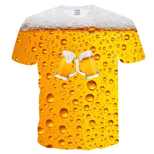 TX-236 Новинка футболка мужская 3D Футболка с принтом пива хип хоп Crewneck короткий рукав Мужская/Женская футболка футболки забавные мужские футболки - Цвет: TX-236