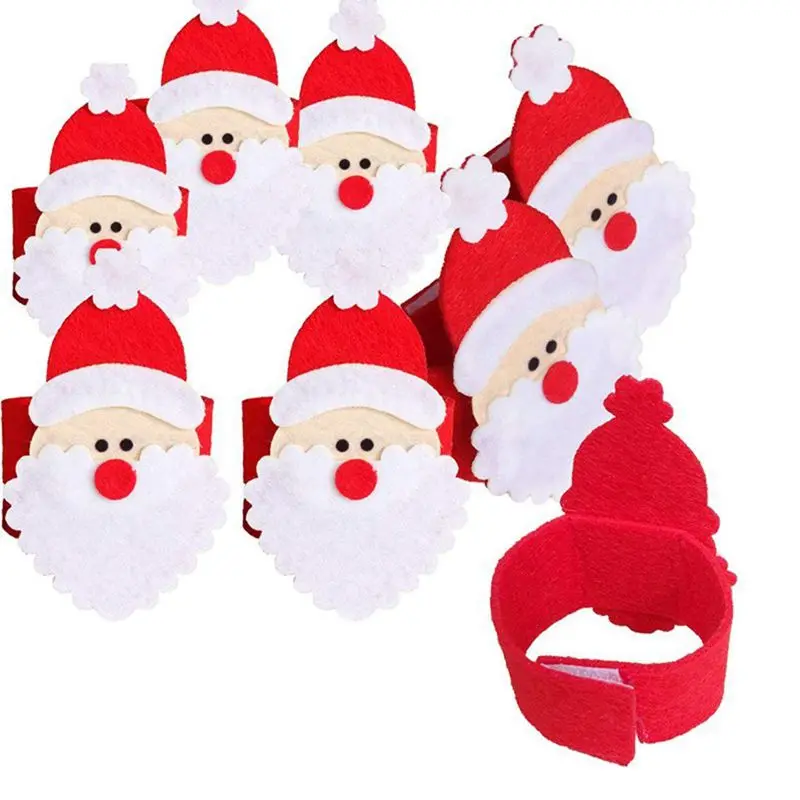 8 шт рождественские кольца для салфеток держатель Вечерние Банкетный Декор