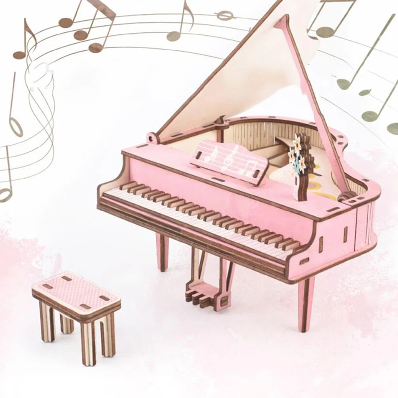 DIY Ручная сборка музыкальная шкатулка креативное пианино ручной работы для детей