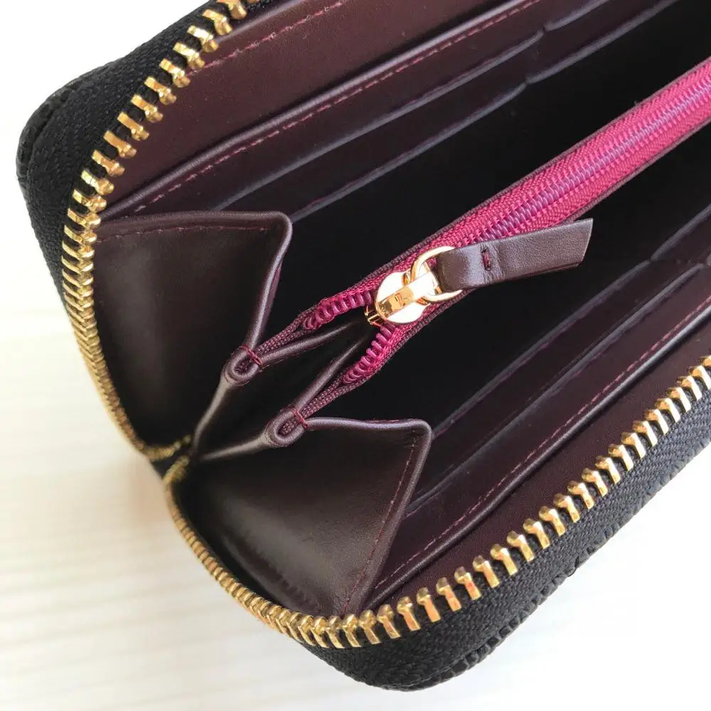 Высококачественный дизайнерский кошелек c из натуральной кожи икры Черный