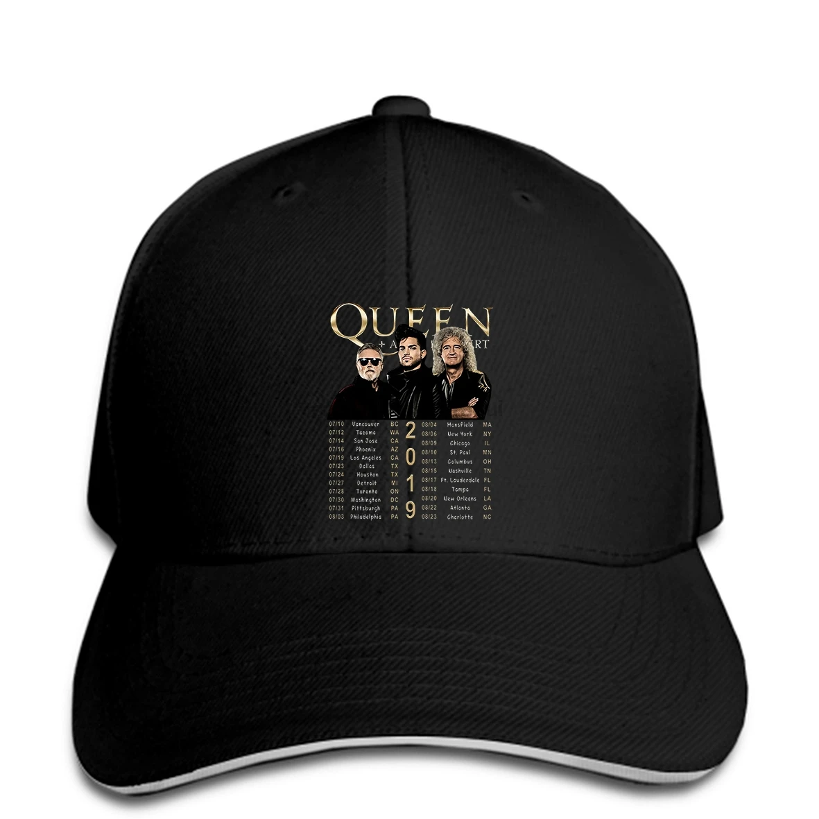 

Baseball cap Queen and Adam Lambert Rhapsody Concert Tour 2019 Baseball caps full Men Bl