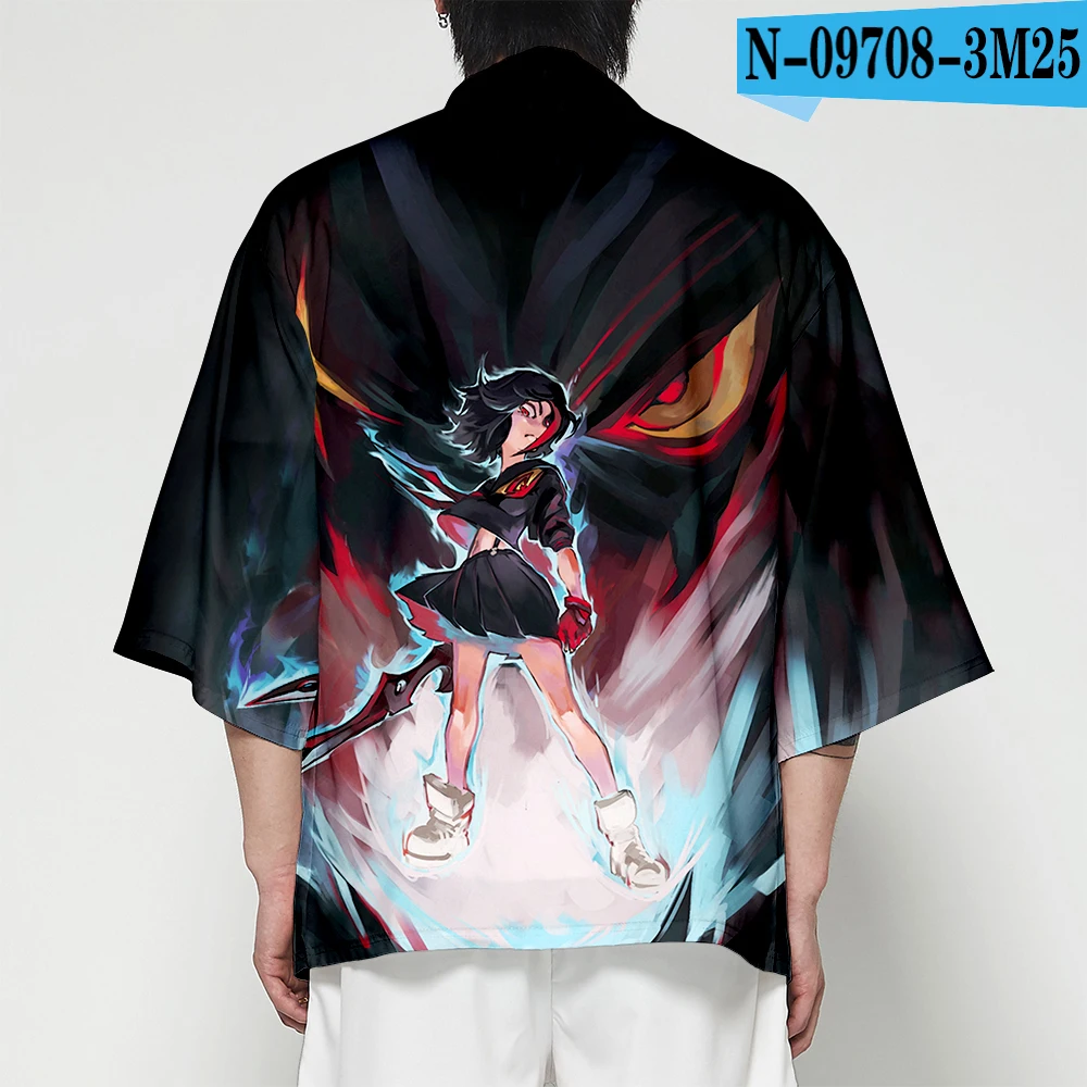 

Kill La Kill 3D Anime Japanese Kimono Haori Yukata Boy/girls Cardigan Fashion Cool Short Sleeve Cosplay Summer Casual Women/mens