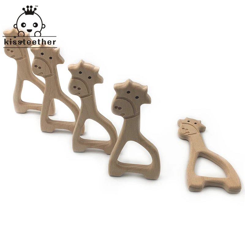 Ручной работы деревянный органический безопасный Прорезыватель для малышей