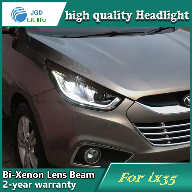 Автомобильный Стильный чехол с головкой для Hyundai IX35 2010 2013 фары светодиодный DRL