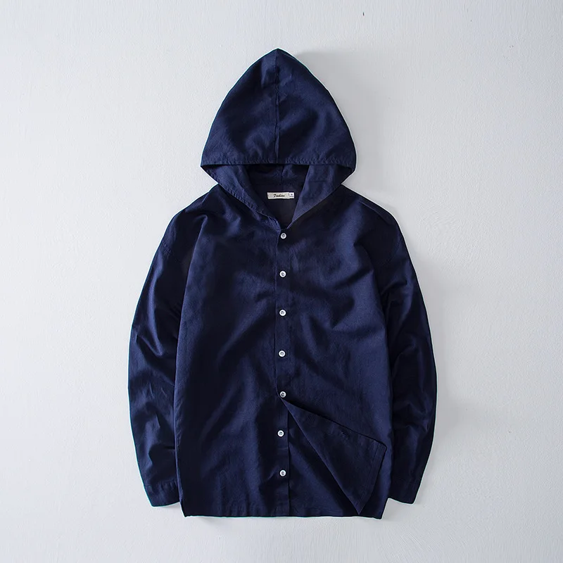 

Quality Good Hoodies Breathable Cotton Linen Print Casual Men's Shirt Button Slim Men Shirts Long Sleeve Camisa Masculina