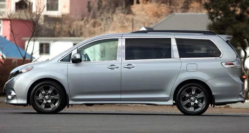 Стайлинг автомобиля отделка окон из нержавеющей стали для Toyota Sienna 2010-2019 |