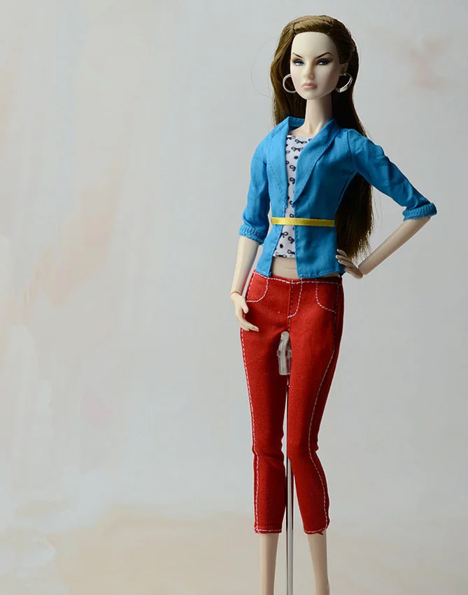 Топы + штаны/комплект 2017 Новый модный костюм летняя и осенняя одежда платье для 1/6