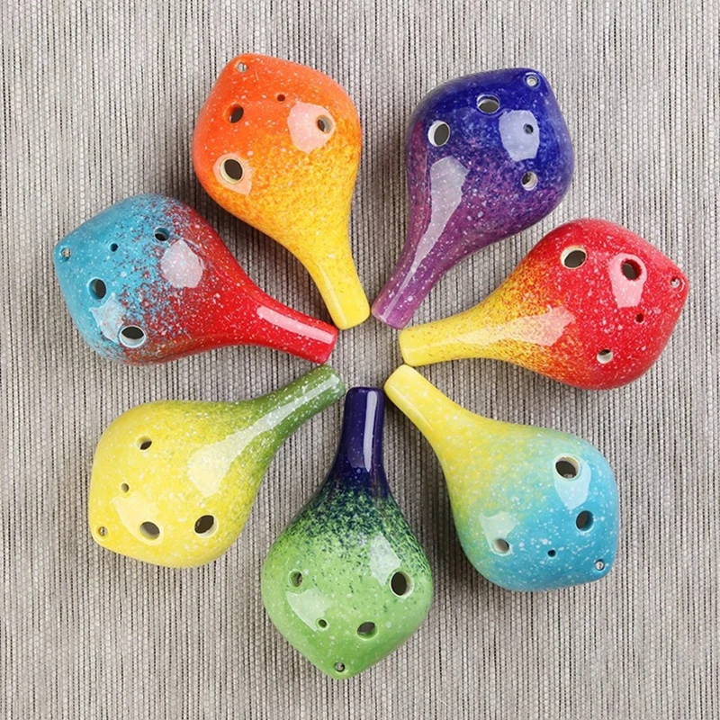 Копченая окарина 6 отверстий маленькая альт C тон начинающая туристический