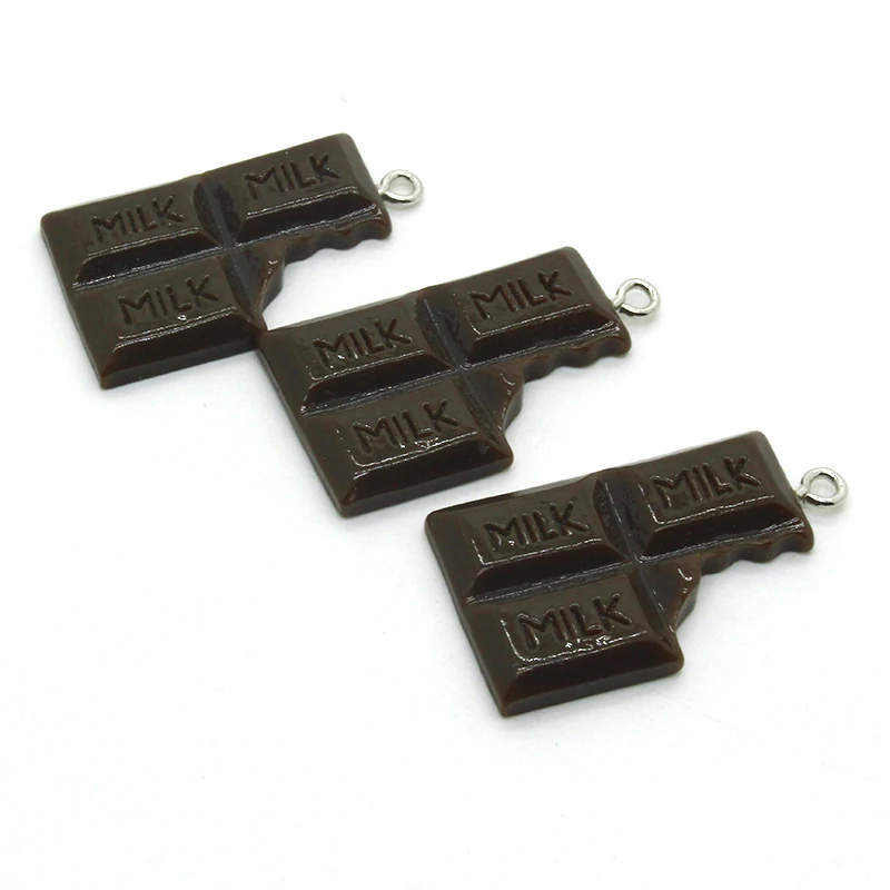 10pcs Small/big Chocolate Food Resin Charms Diy Funny Imitation Foods Earring Keychain Pendants Accessory Charm For Jewelry Make - купить по