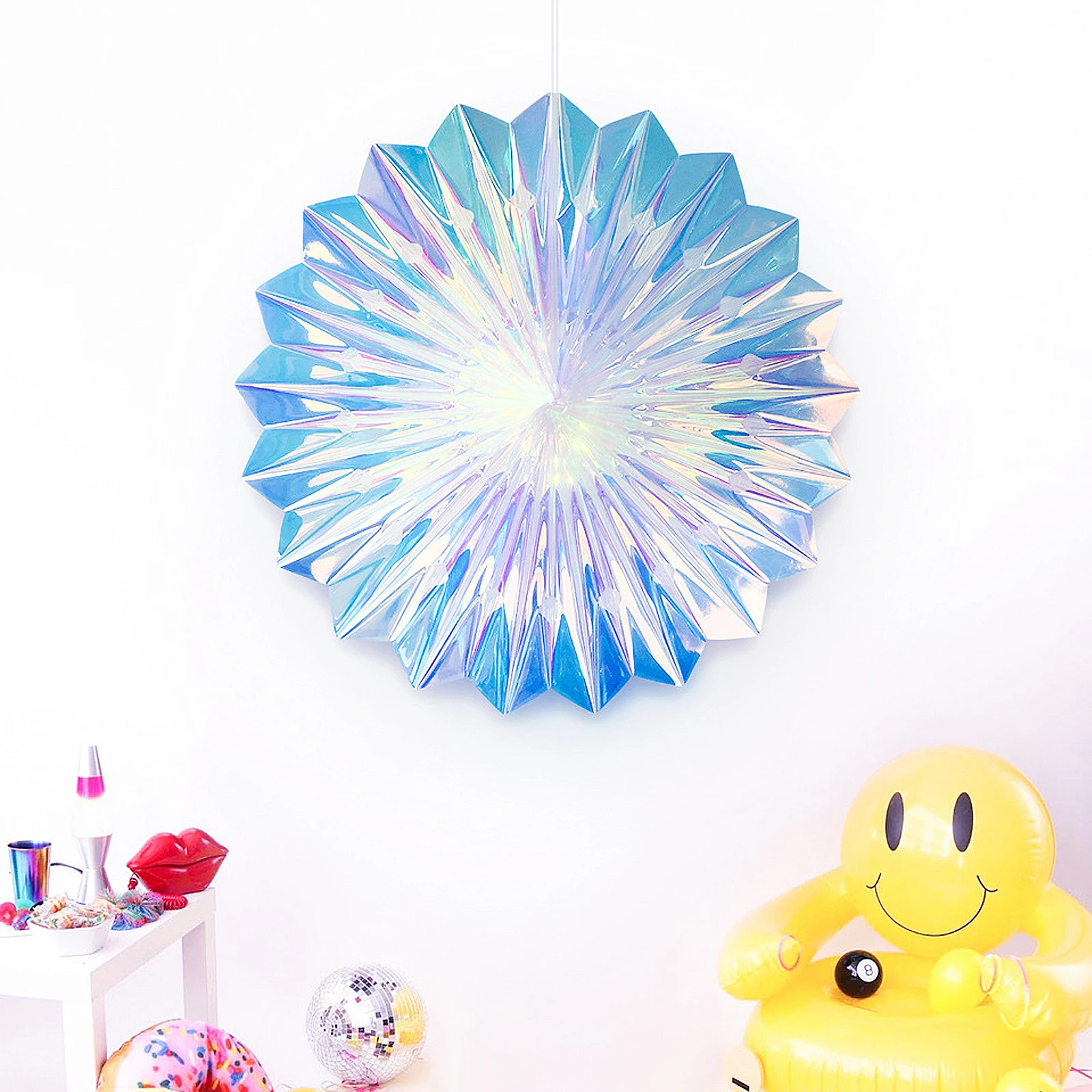 DIY Переливающаяся блестящая радужная пленка с Сотами снежинками шариками