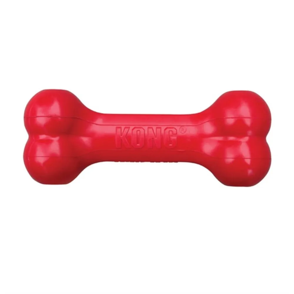 KONG Goodie Bone-ทนทานยาง Chew Bone, Treat Dispensing Dog Toy