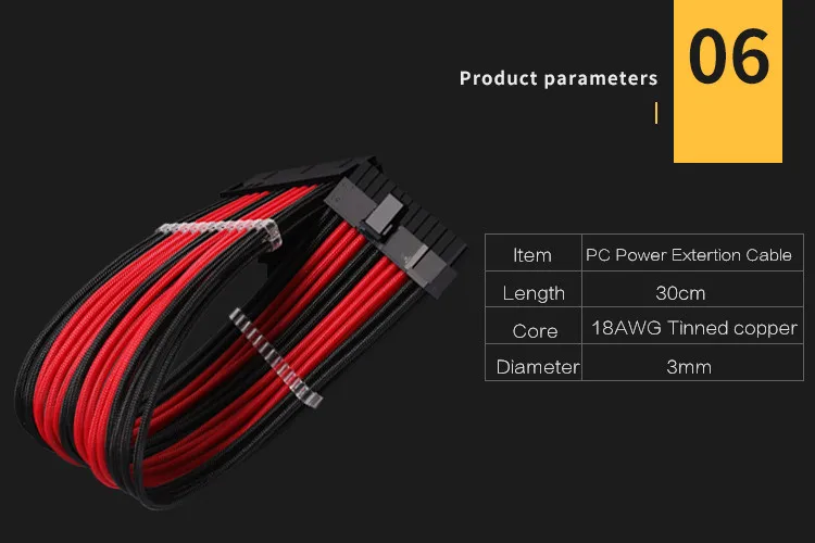 Barrow PC модуль удлинитель питания 24pin материнская плата графическая карта 6 + 2pin CPU4