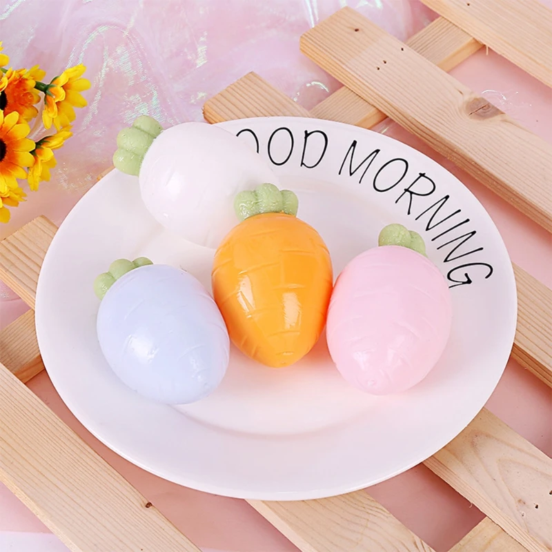 3inch Fidget Vent Ball Toy Hand Squeeze Grape Miniature Novelty Toddler Gift Stress Relief Realistic Carrot | Игрушки и хобби