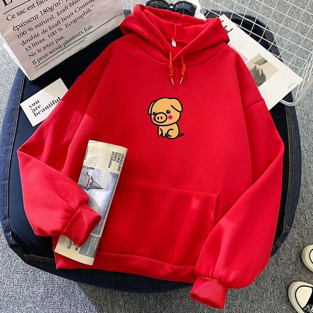 Women Hoodies Dog Pig Creative Sweetshirt Suit Oversized Sweatshirt Women Cartoon Jackets Winter Coat Jacket Hooded Tops Korea