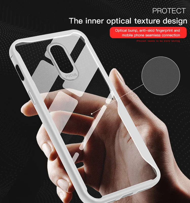 Матовая рамка противоскользящий чехол для Oneplus 7 Pro 6 T прозрачный силиконовый из