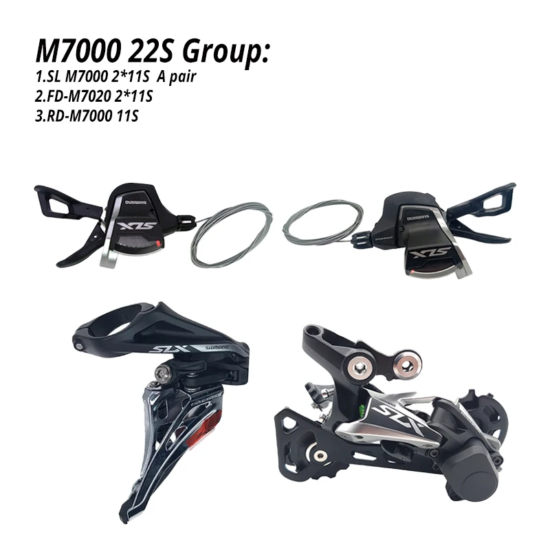 Передний переключатель передач SHIMANO DEORE SLX M7000 11s Group 2*11s SL правый и левый рычаг