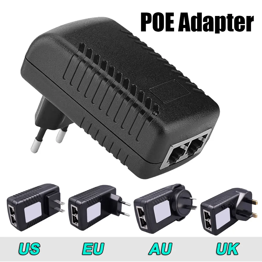 24 В 1 А Новый адаптер питания Ethernet POE Сетевая вилка