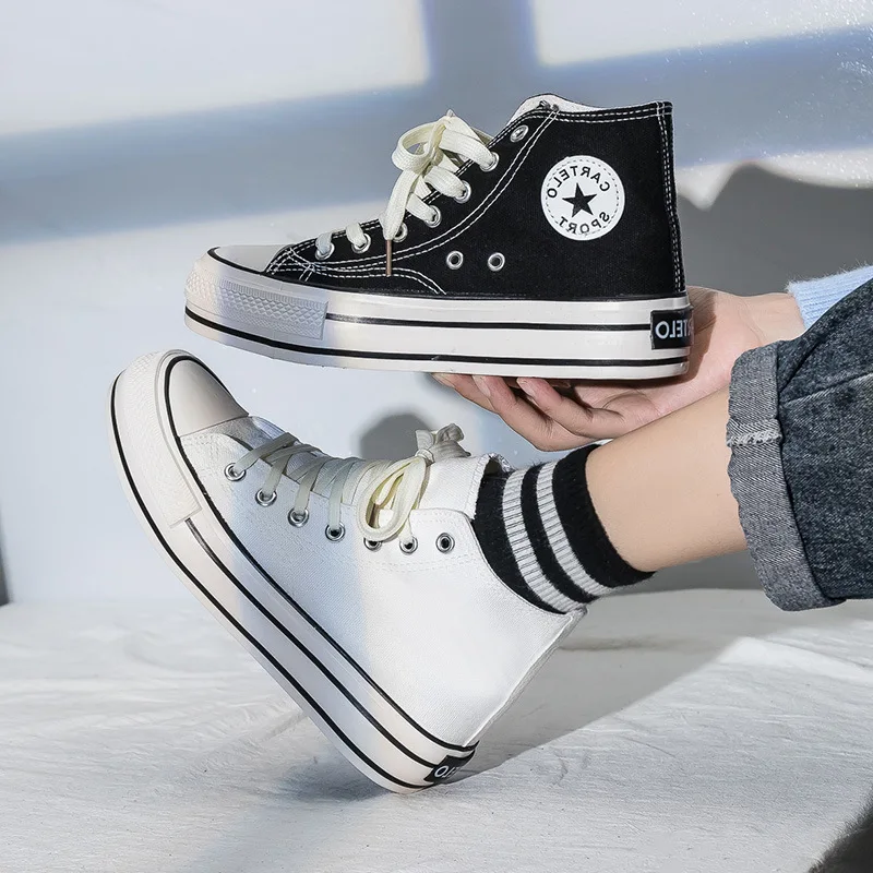 

Кеды мужские высокие, повседневные холщовые кроссовки, Вулканизированная подошва, плоская подошва, для студентов, весна-осень 2021