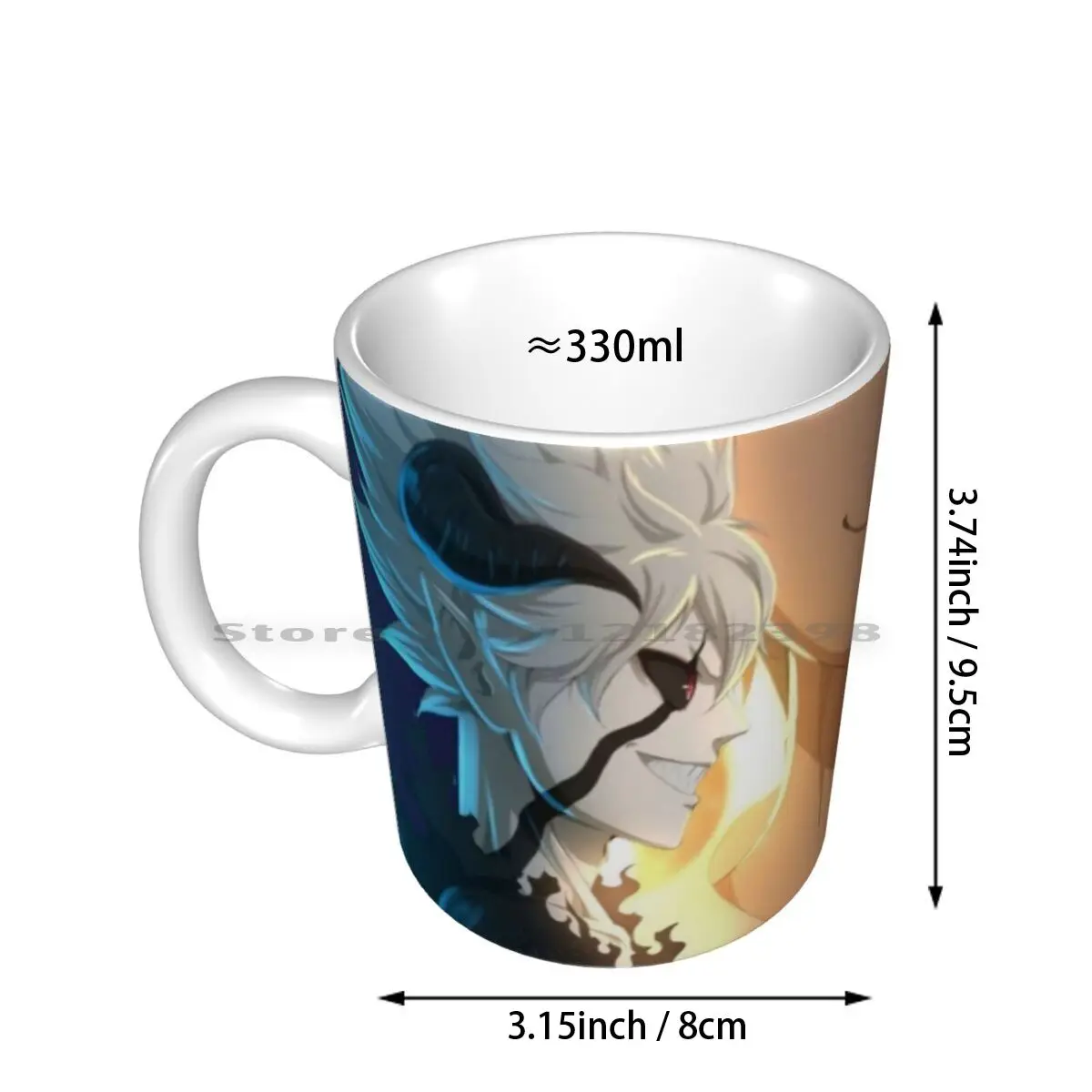 Керамические кружки с изображением черного клевера-Аста и демона кофейные чашки