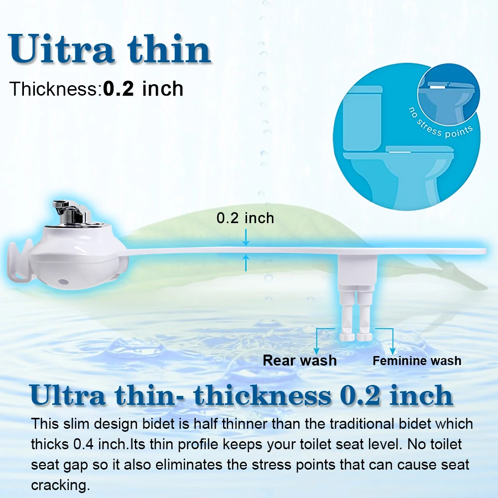 Неэлектрическое ультратонкое сиденье для унитаза распылитель биде спринклер