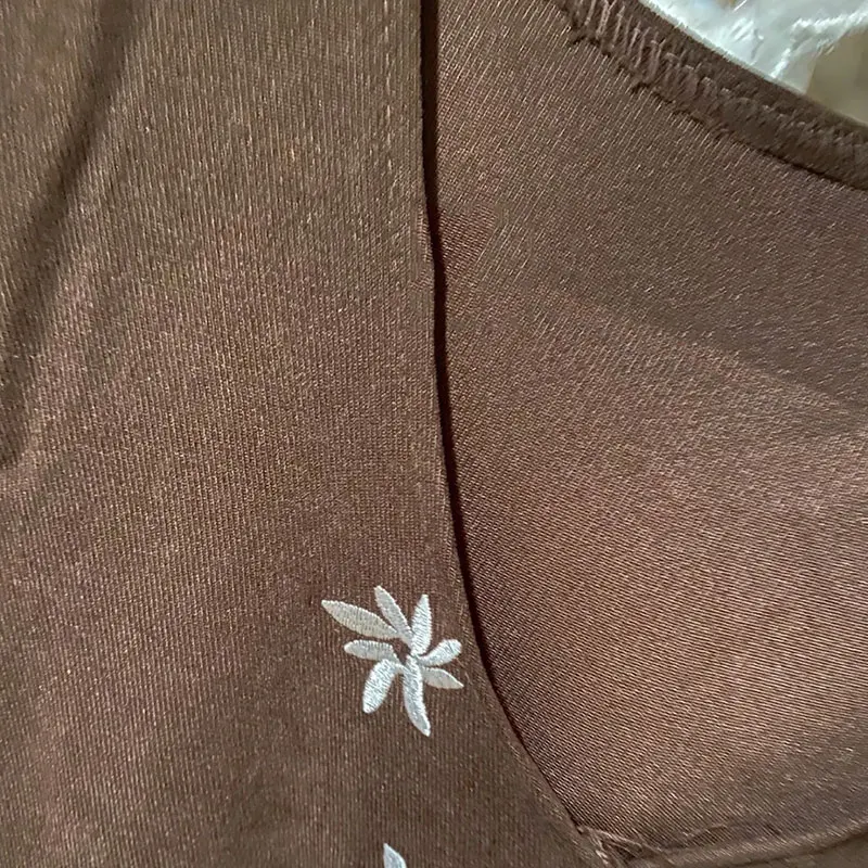 

V-neck Flower Embroidery Sleeveless Dress Women Vintage Preppy Students Single Breasted Baggy Long Straps Dresses All-match Chic