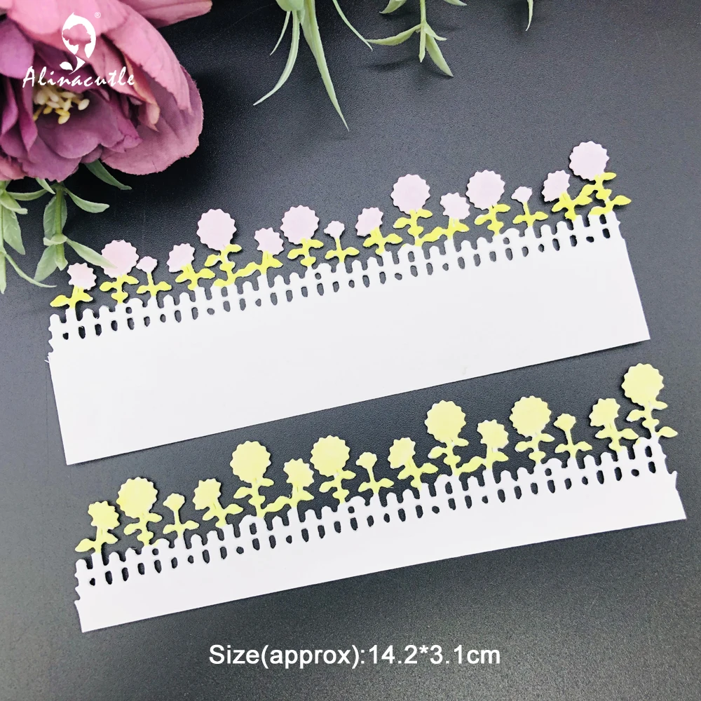 

Metal Cutting Dies Cut Slimline Sunflower Garden Border Scrapbooking Paper Craft Handmade Card Album Punch Art Cutter Alinacraft