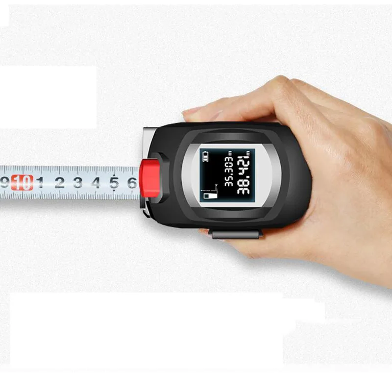USB перезаряжаемая Лазерная лента измерительная электронная линейка лазерный