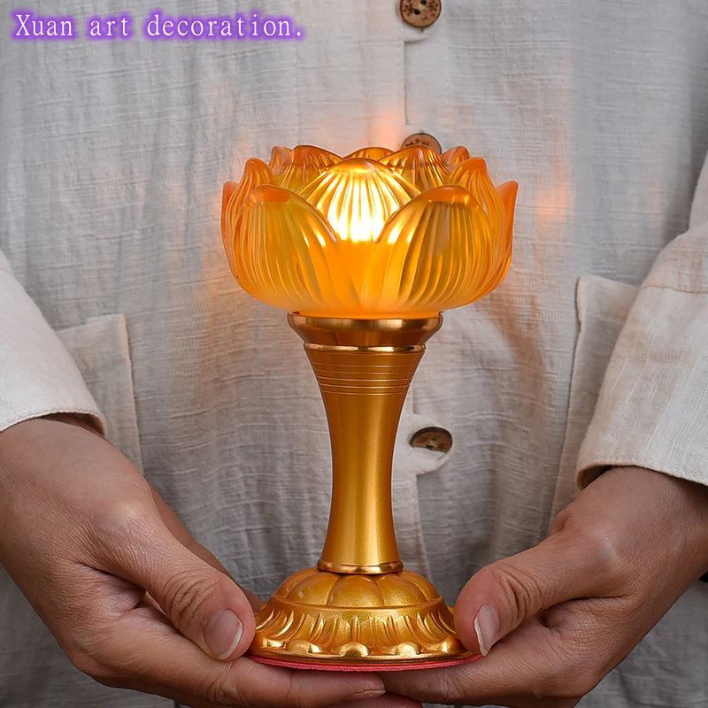 

Butter Lamp Holder Colored Glaze Lotus Candlestick Household Buddhist Offering Lamp Buddha Front Buddha Lamp Candle Lamp