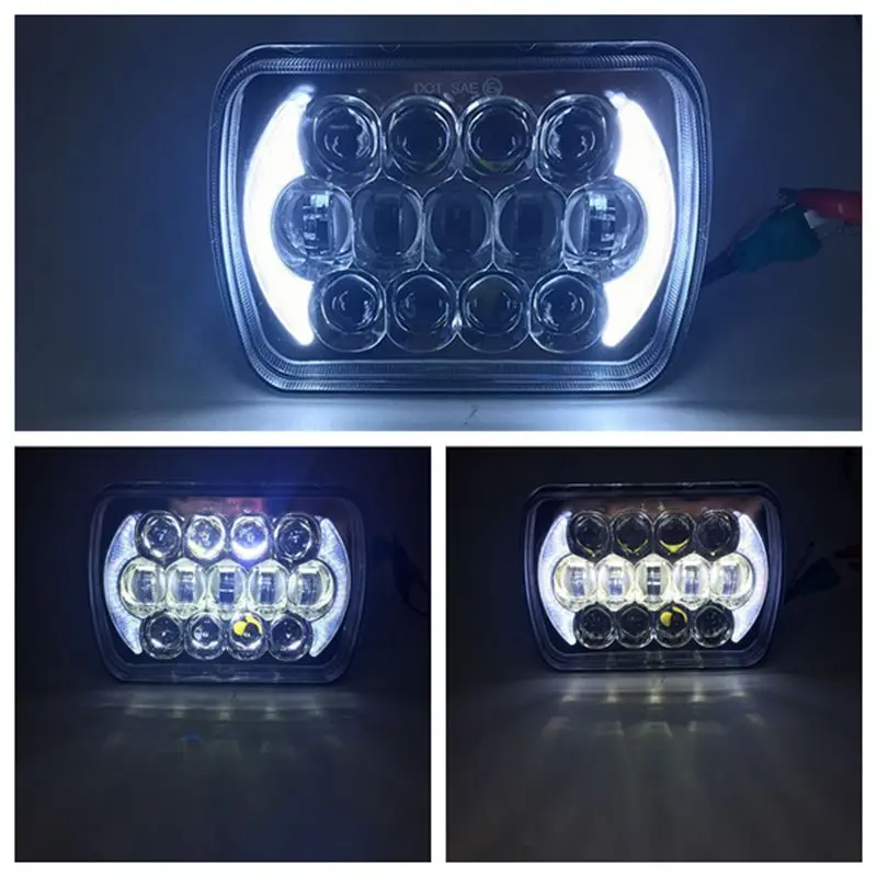 5 &quotх 7&quot светодиодные фары DRL &quotx 6x7 дюймов прямоугольный светодиодный для J eep W