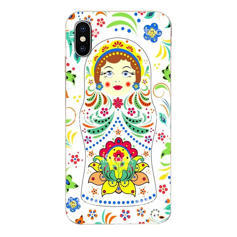 Painted Russian Matryoshka Dolls Lovely For Samsung Galaxy J1 J3 J4 J5 J6 J7 A10 A20 A20E A3 A40 A5 A50 A7 2016 2017 2018 | Мобильные