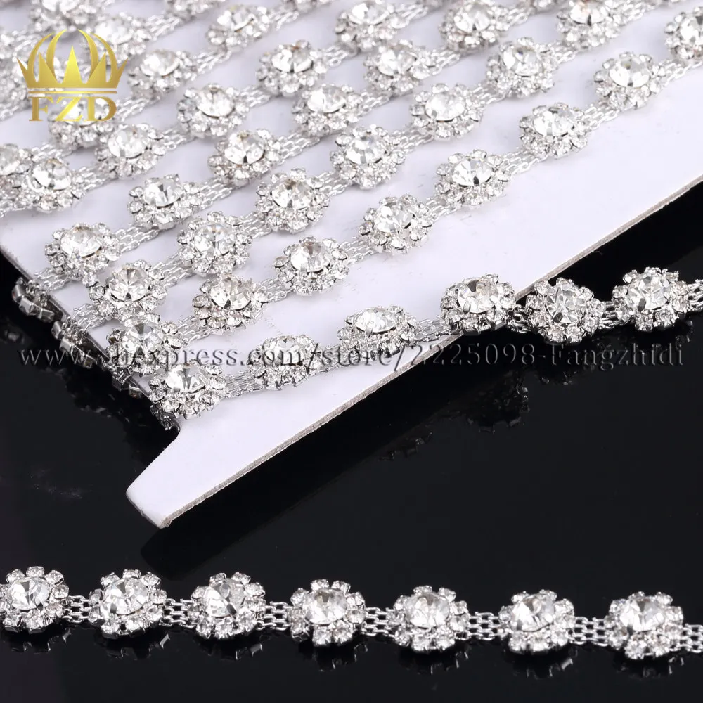Wholesale 30 Yard 11mm Clear Rhinestone Chain For DIY Jewelry Cup Chains Trimming Rhinestones Garment Sash Belt | Дом и сад