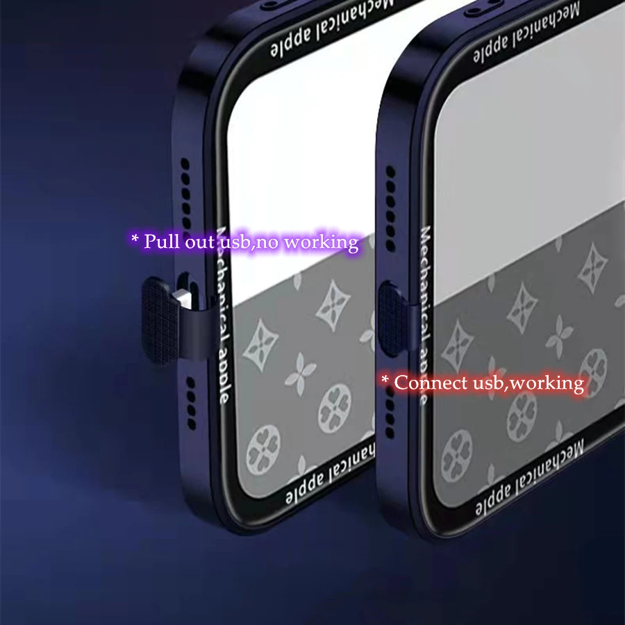 Новый светящийся светодиодный телефонный чехол с логотипом вызова и вспышкой