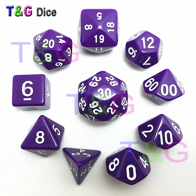 Новые 8 цветов d4 d6 d8 3xd10 d12 d20 d24 d30 10 шт. для ролевых игр с черными сумками|d6 set|d20 setdice