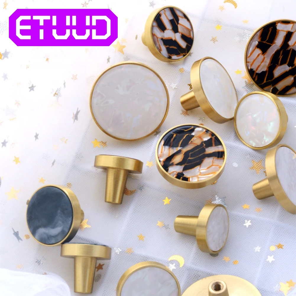 Латунные мебельные ручки элегантные дверные и для шкафа кухонного ящика