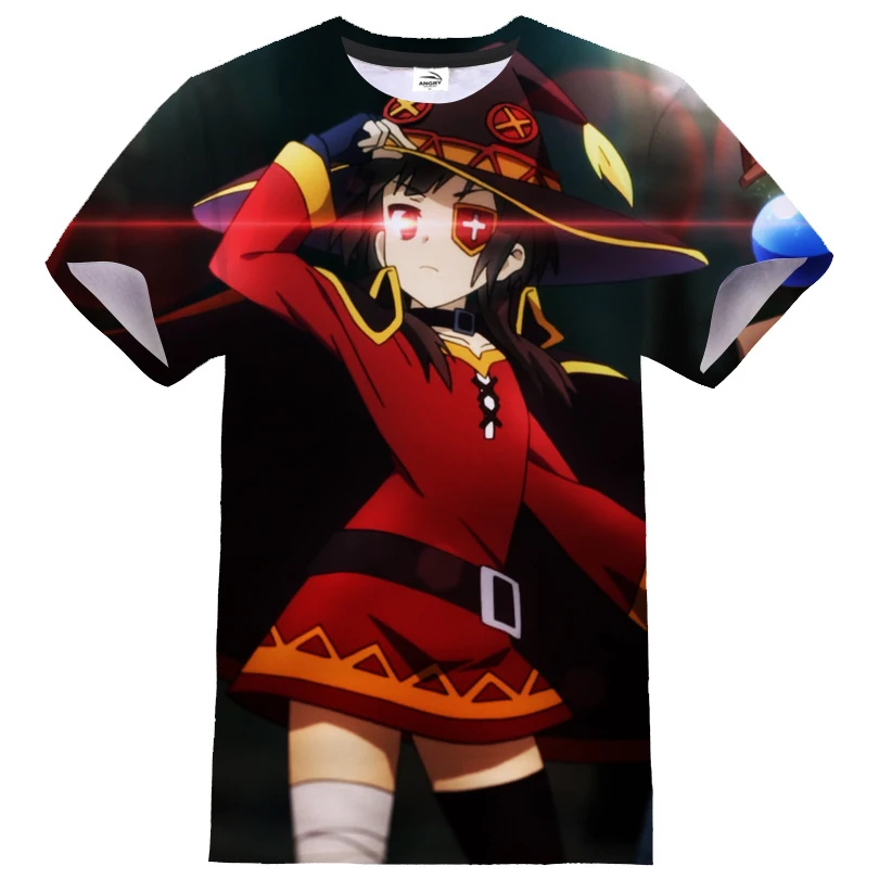 Новинка 2020 футболка с аниме Megumin Konosuba уличная одежда 3D принтом кавайная модная