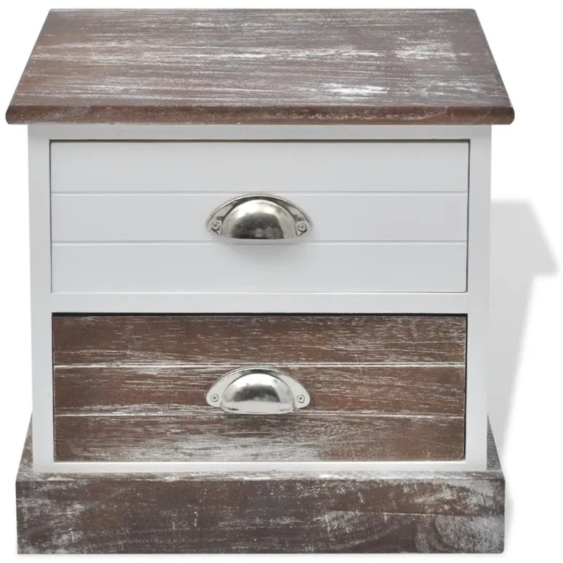 Bedside Cabinet Brown and White Tables |